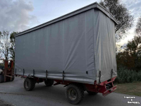 Remorque à bâche pour transport / Remorque de récolte trainé  Oogstwagen - Zeilenwagen 600x250 4 wiel gestuurd