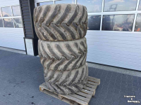 Roues, Pneus, Jantes, Barillets Jumelage  Kraanbanden 3x Alliance 650/45-22.5 banden
