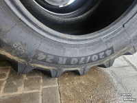 Roues, Pneus, Jantes, Barillets Jumelage Michelin 420/70R24 Omnibib. Demo-set!