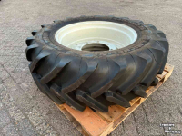 Roues, Pneus, Jantes, Barillets Jumelage Michelin Multibib 440/65R28 incl. verstelbare velg 9 gaats