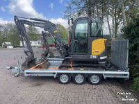 Mini pelleteuse Volvo EC 35D Mini-Graver + Hulco Machinetransporter
