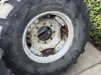 Roues, Pneus, Jantes, Barillets Jumelage Case-IH set velgen 24 inch, met 14.9-24 banden erop