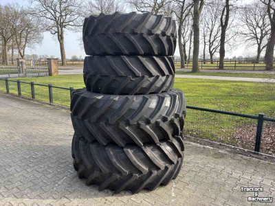 Roues, Pneus, Jantes, Barillets Jumelage Trelleborg 650/65R38  540/65R28 TM800 nieuw op 8-gaats velgen