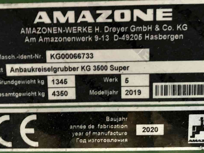 Herse rotative Amazone KG 3500 Super