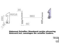 Rabot caoutchouc Qmac Aanlashaken voor SCHAFFER loader