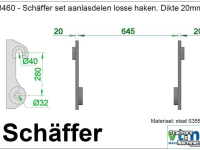 Fourches à palettes cadre VTM Palletbord VE 1600 Schaffer