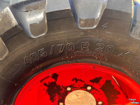 Roues, Pneus, Jantes, Barillets Jumelage Michelin 405/70R20 op velg