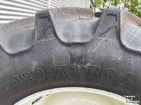 Roues, Pneus, Jantes, Barillets Jumelage BKT Agrimax Banden 480/70R34 en 380/70R24 Verstelbare Velgen