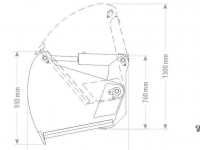 Coupe-blocs d'ensilage Qmac Kuilhapper met dichte bak Silage Shear Bucket