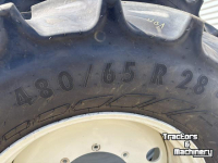 Roues, Pneus, Jantes, Barillets Jumelage Mitas Set Mitas Banden 600/65R38 & 480/65R28 AC65 Vaste Velgen