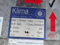 Système de ventilation d‘entrepot  Klima DLM-12aaLD Lownoise Axiaalventilatoren 1.5KW