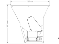 Épandeur de sciure pour des logettes Qmac ALLESSTROOIER / UNIVERSEELSTROOIER USE 120 - 1330L