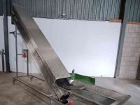 Convoyeur Affeldt Opvoerband RVS 3720X400 mm / elevatorband / elevator belt / förderband / steigband