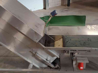 Convoyeur Affeldt Opvoerband RVS 3720X400 mm / elevatorband / elevator belt / förderband / steigband