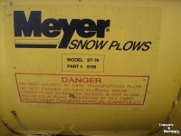 Matériel de déneigement Jongerius Meyer snow plows  ST-78  Fuchs  Weidemann