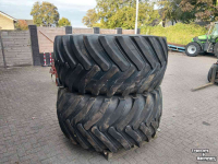 Roues, Pneus, Jantes, Barillets Jumelage John Deere 800/65 R32 wielen  Grote ZF Steek
