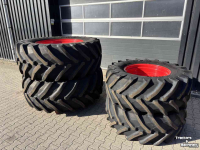 Roues, Pneus, Jantes, Barillets Jumelage Trelleborg 650/65R38 en 540/65R28 TM800 + Fendt velgen