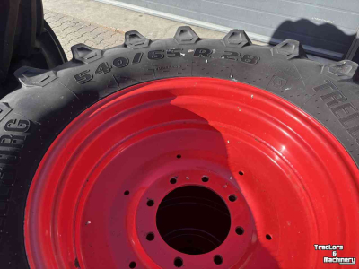 Roues, Pneus, Jantes, Barillets Jumelage Trelleborg 650/65R38 en 540/65R28 TM800 + Fendt velgen