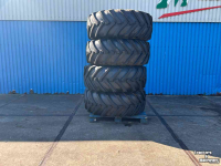 Roues, Pneus, Jantes, Barillets Jumelage Michelin 480/80R26 XMCL op 12 gaats JCB velgen