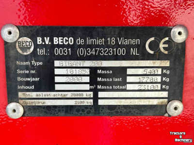 Benne agricole Beco Gigant 200