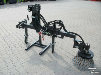 Désherbeuse à brosse rotative Hofstede Onkruid borstel 3 punt of met model Giant aankoppeling