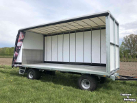 Remorque à bâche pour transport / Remorque de récolte trainé Heuvelmans Oogstwagens en Zeilwagens