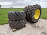 Roues, Pneus, Jantes, Barillets Jumelage  Michelin MachXBib 710/70R42 en 600/70R28 John Deere
