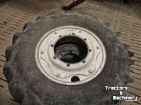 Roues, Pneus, Jantes, Barillets Jumelage  12.4R46 + 420/70R28