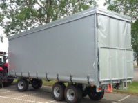 Remorque à bâche pour transport / Remorque de récolte trainé Van Der Sluis Zeilenwagen / Oogstwagen