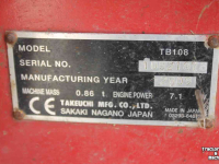 Mini pelleteuse Takeuchi TB108 minigraver mini micro graafmachine