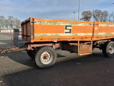 Remorque  Landbouwwagen plattewagen aanhanger balenwagen