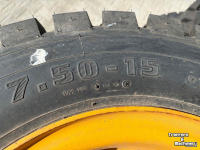 Roues, Pneus, Jantes, Barillets Jumelage Mitas Mitas 7.50-15 set compleet op velg 0