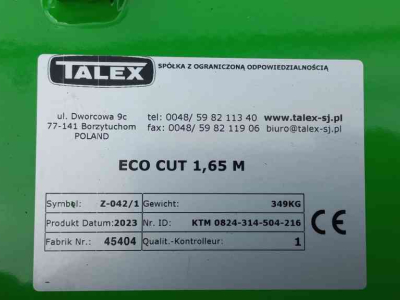 Faucheuse Talex Eco cut 1.65