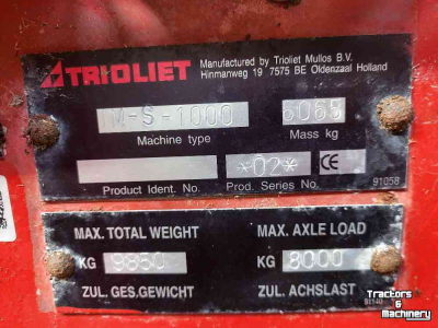Mélangeuse distributrice autocharg. Trioliet MS1000