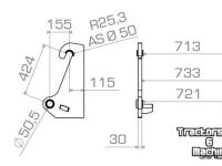Autres matériel de terrassement et de chantier Qmac Aanlashaken voor AHLMANN voor type AZ 6 t/m AZ 85