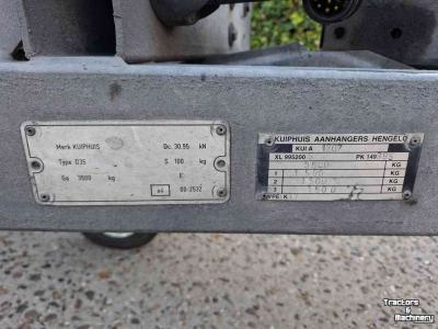 Remorque automobile jusqu’ à 3500 Kg  Kuiphuis 3500kg autoaanhanger met oprijplaten