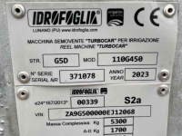 Enrouleur d&#8216;irrigation Idrofoglia G5 110/450 beregenings haspel