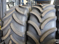 Roues, Pneus, Jantes, Barillets Jumelage Vredestein 710/70R38 Traxion XXL trekkerbanden tractorbanden demontage