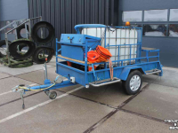 Remorque automobile jusqu’ à 3500 Kg  Spuitaanhanger enkelas met IBC watertank en slanghaspels