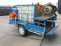 Remorque automobile jusqu’ à 3500 Kg  Spuitaanhanger enkelas met IBC watertank en slanghaspels
