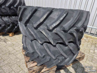 Roues, Pneus, Jantes, Barillets Jumelage Trelleborg 540/65R34  75% + 440/65R24 75%