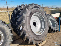 Roues, Pneus, Jantes, Barillets Jumelage Alliance 520/85R38 & 420/70R28 ploegbanden
