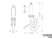 Matériel de déneigement Qmac loopwiel SP200X40