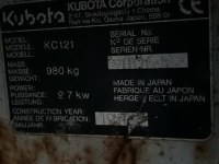 Tombereau à chenilles Kubota Kc 121