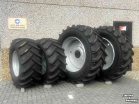Roues, Pneus, Jantes, Barillets Jumelage Mitas AS 65 600/65R28 + Velg 360/405/8g  en 650/65R42 + Velg 280/335/10g
