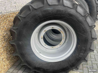 Roues, Pneus, Jantes, Barillets Jumelage Mitas AS 65 600/65R28 + Velg 360/405/8g  en 650/65R42 + Velg 280/335/10g