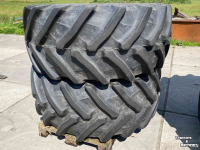 Roues, Pneus, Jantes, Barillets Jumelage  710/70R38 + 600/65R28 Trelleborg TM800