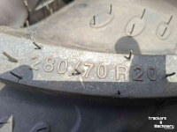 Roues, Pneus, Jantes, Barillets Jumelage BKT 280/70R20