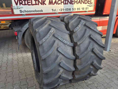 Roues, Pneus, Jantes, Barillets Jumelage Mitas 540/65R28 AC65 met 20mm