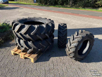 Roues, Pneus, Jantes, Barillets Jumelage Trelleborg 420/70R24 & 280/70R18 Demontage